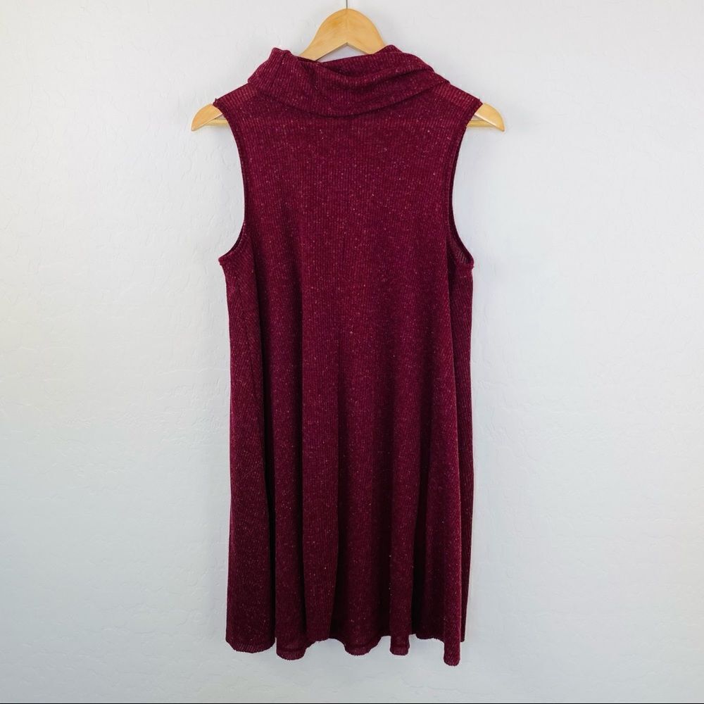 Urban Outfitters BDG cowl neck swing dress burgundy size medium - Picture 3 of 8